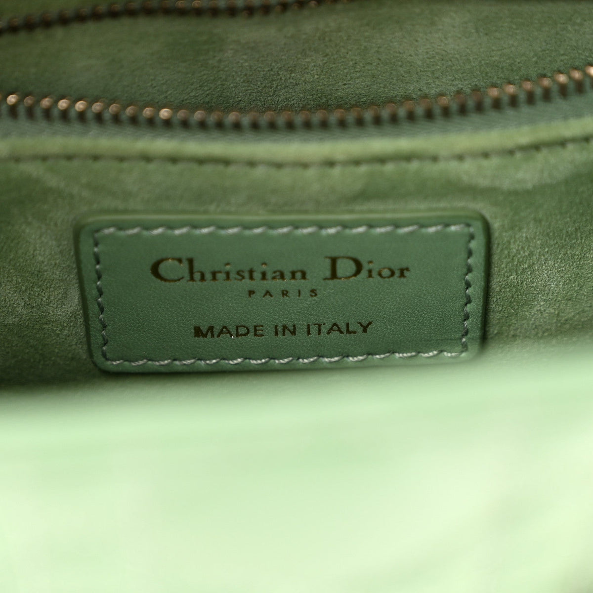 Lambskin Cannage Small My ABCDior Lady Dior Cedar Green