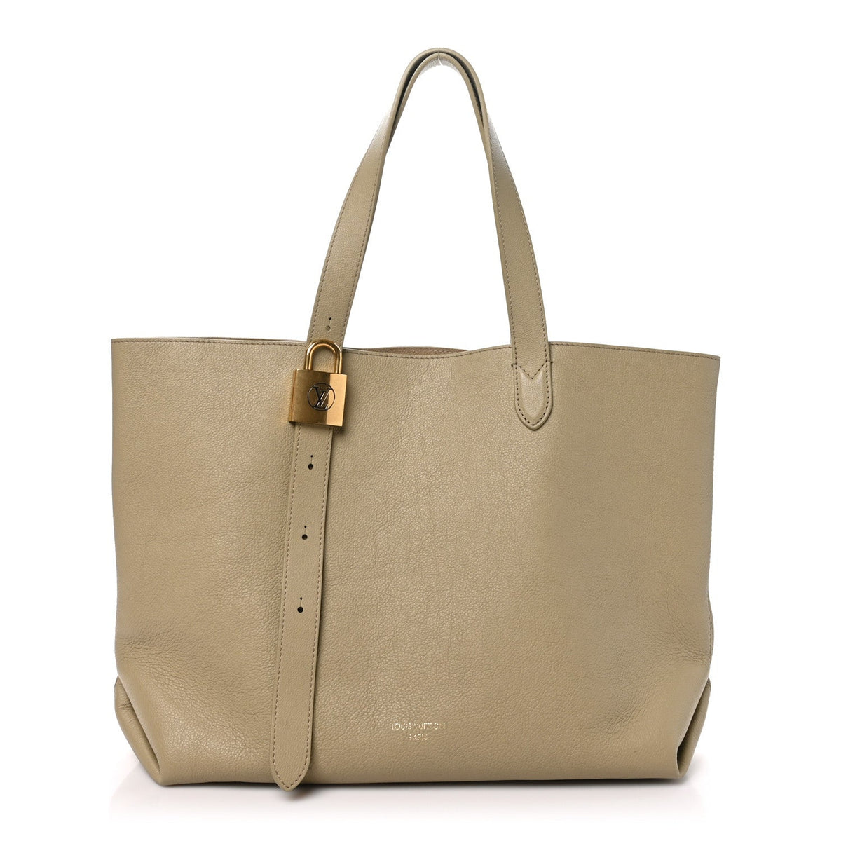 Grained Calfskin Low Key Cabas MM Clay