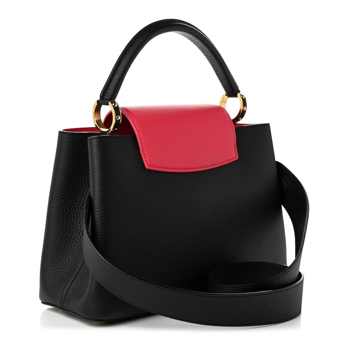 Taurillon Capucines MM Black Rose Berlingot