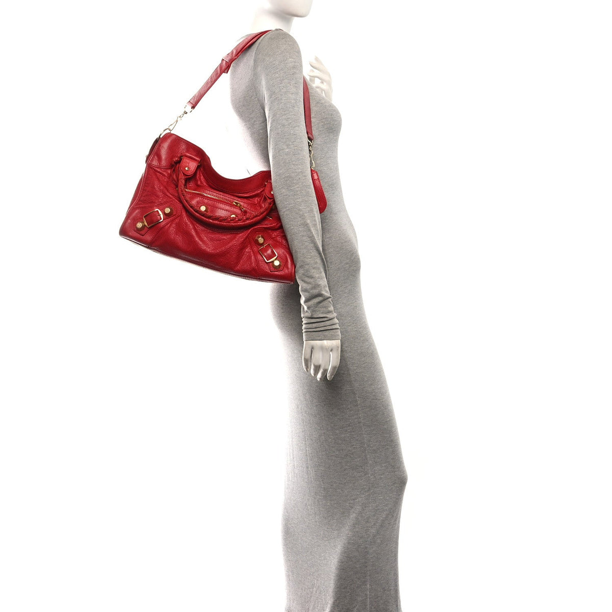 Agneau Giant 21 Gold Hardware City Rouge Coquelicot