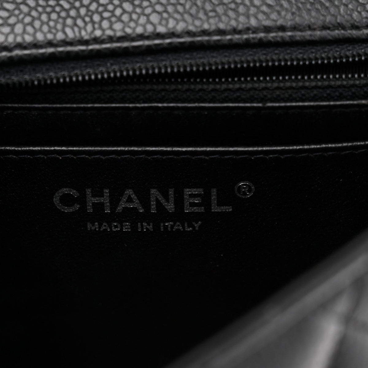 Caviar Quilted Mini Square Flap Black