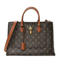 Monogram Flower Tote Caramel