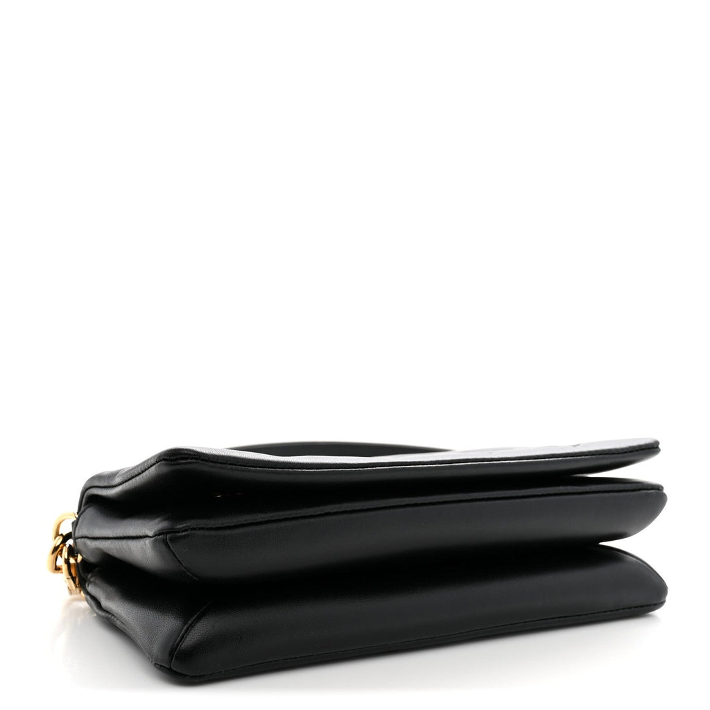 Lambskin Embossed Monogram Pochette Coussin Crossbody Black