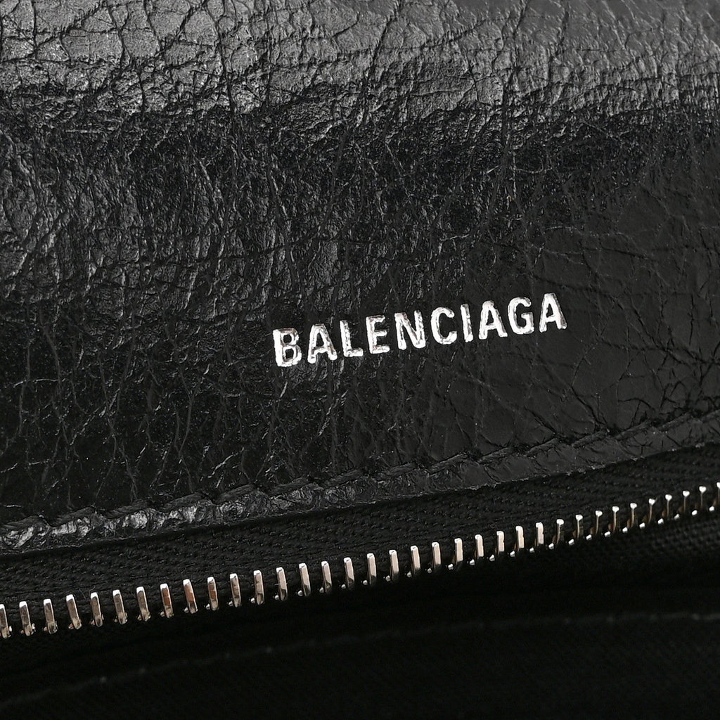Agneau Arena Silver XS Le Cagole Flap Bag Black