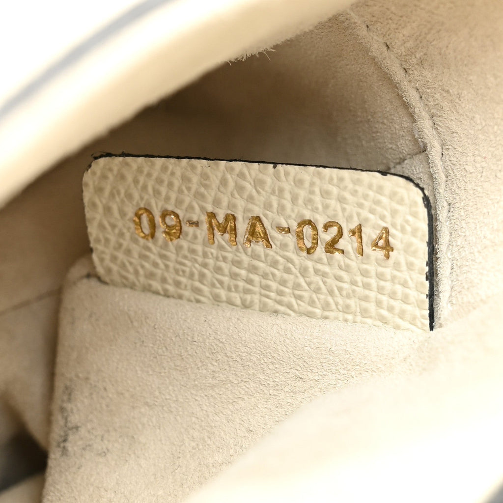 Grained Calfskin Mini Saddle Bag With Strap White