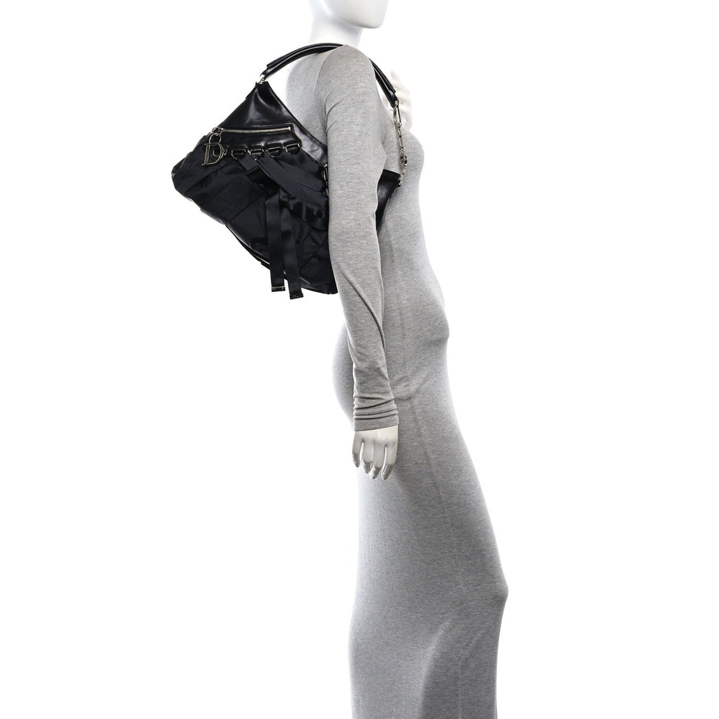 Satin Ballet Evening Bag Black