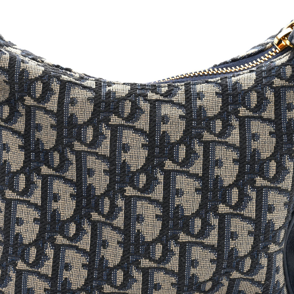 Oblique Jacquard Smooth Calfskin Mini D-Dream Blue