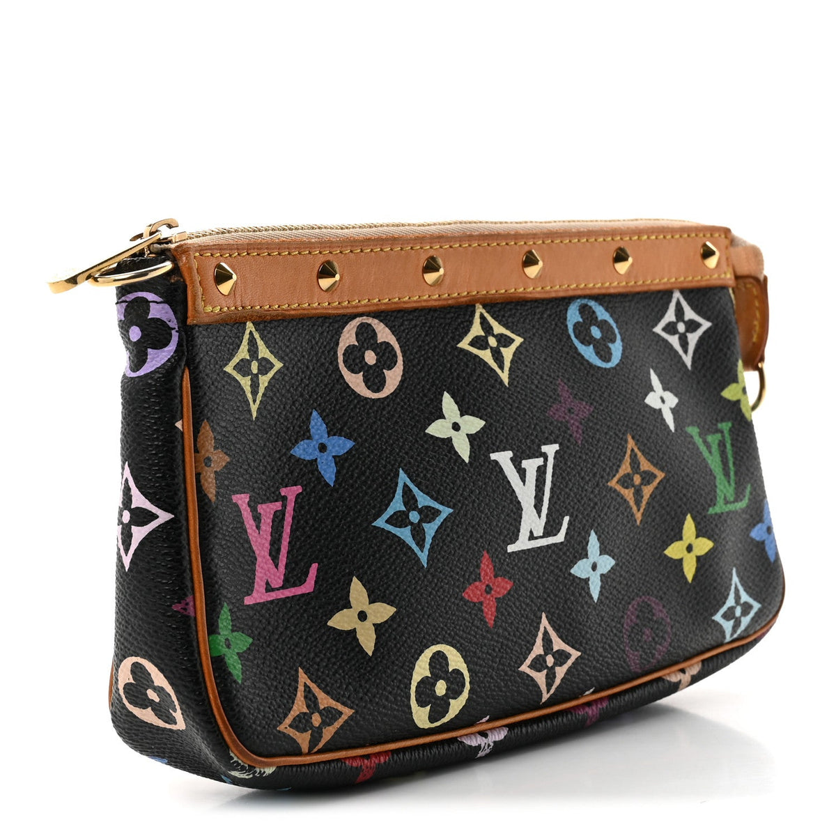 Monogram Multicolor Pochette Accessories Black