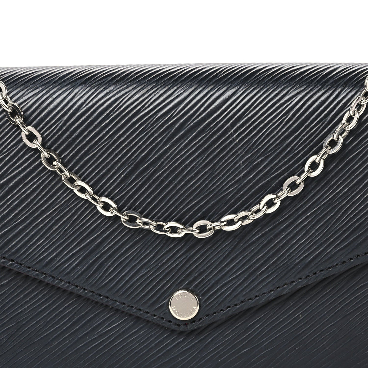 Epi Pochette Felicie Black Hot Pink