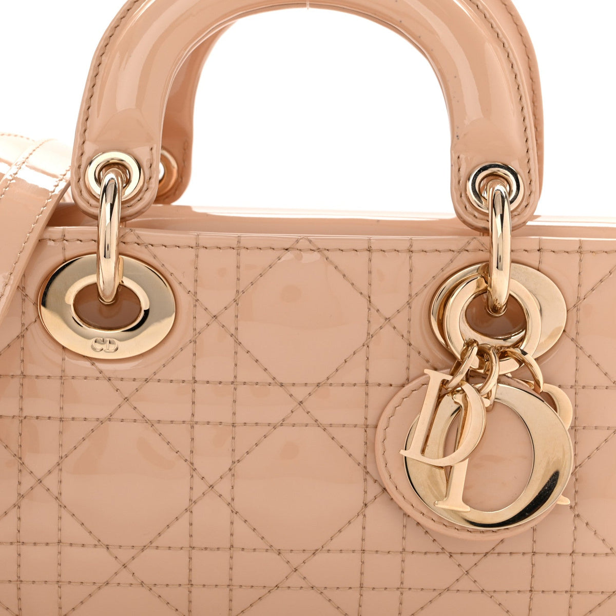 Patent Cannage Small Lady D-Joy Beige
