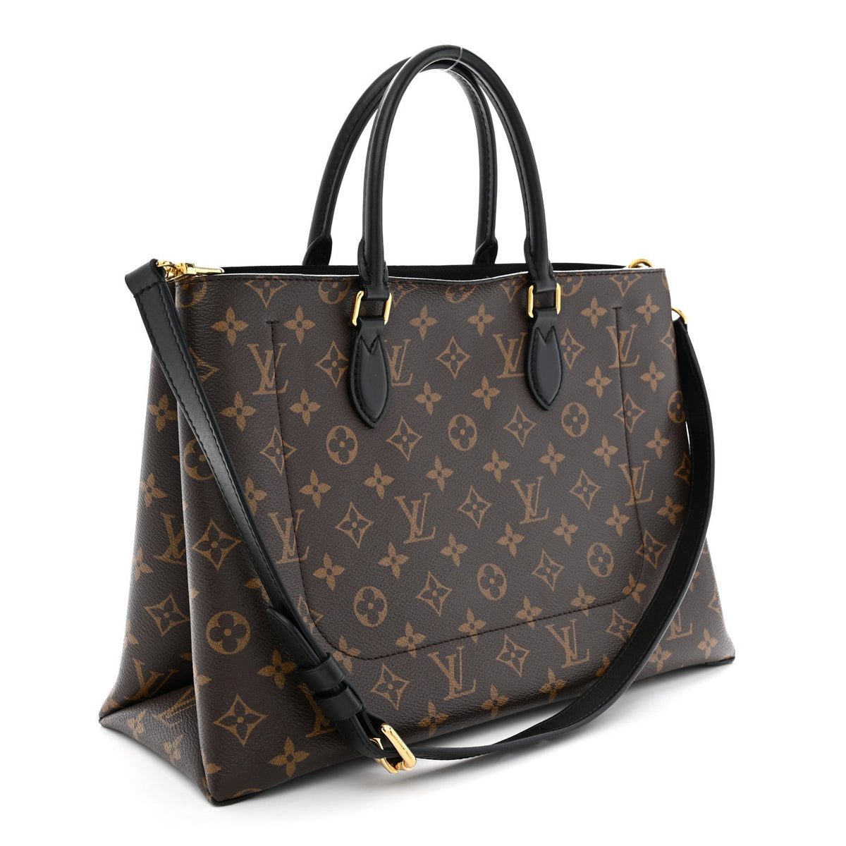 Monogram Flower Tote Black
