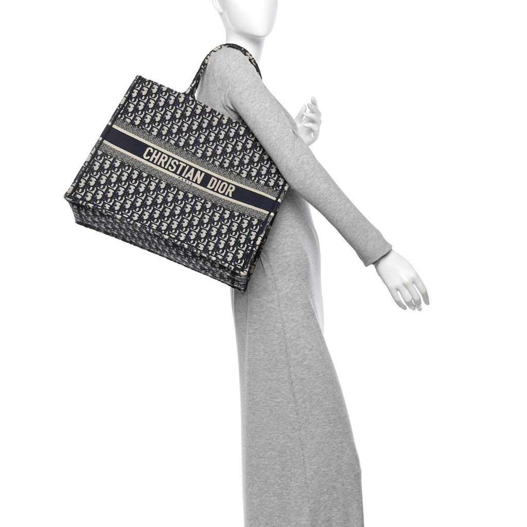 Oblique Large Book Tote Blue Multicolor