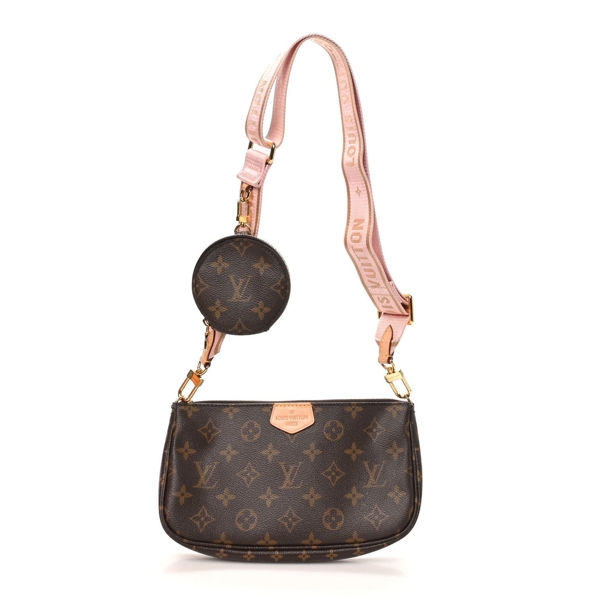 Monogram Multi Pochette Accessories Large Pochette Rose Clair