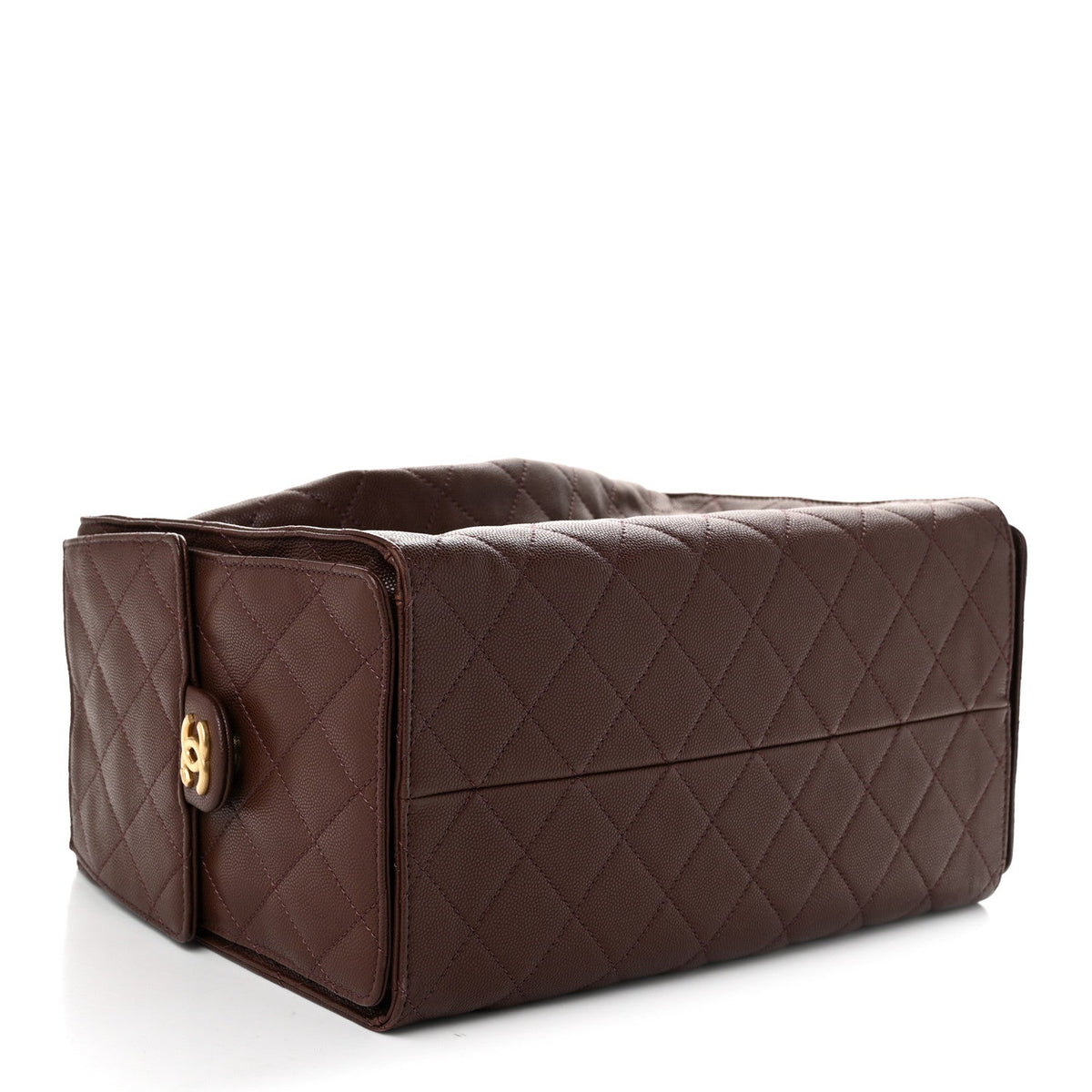Caviar Quilted Medium Chanel 25 Handbag Dark Brown