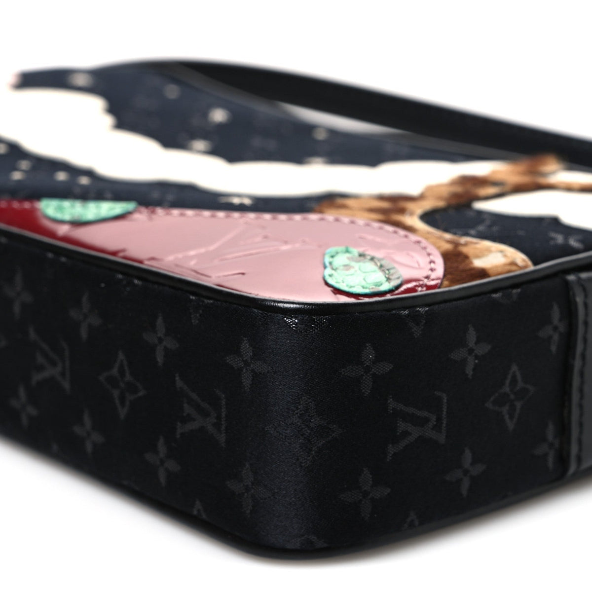 Satin Mini Monogram Conte De Fees Pochette Black