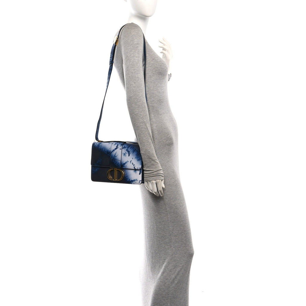 Box Calfskin Tie Dye 30 Montaigne Flap Bag Multicolor