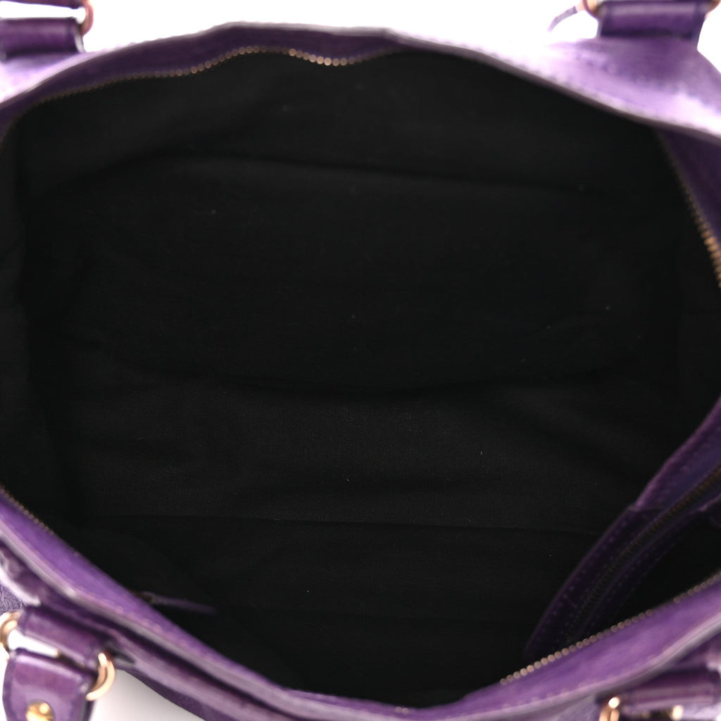 Agneau Giant 12 Rose Gold Hardware City Dark Violet