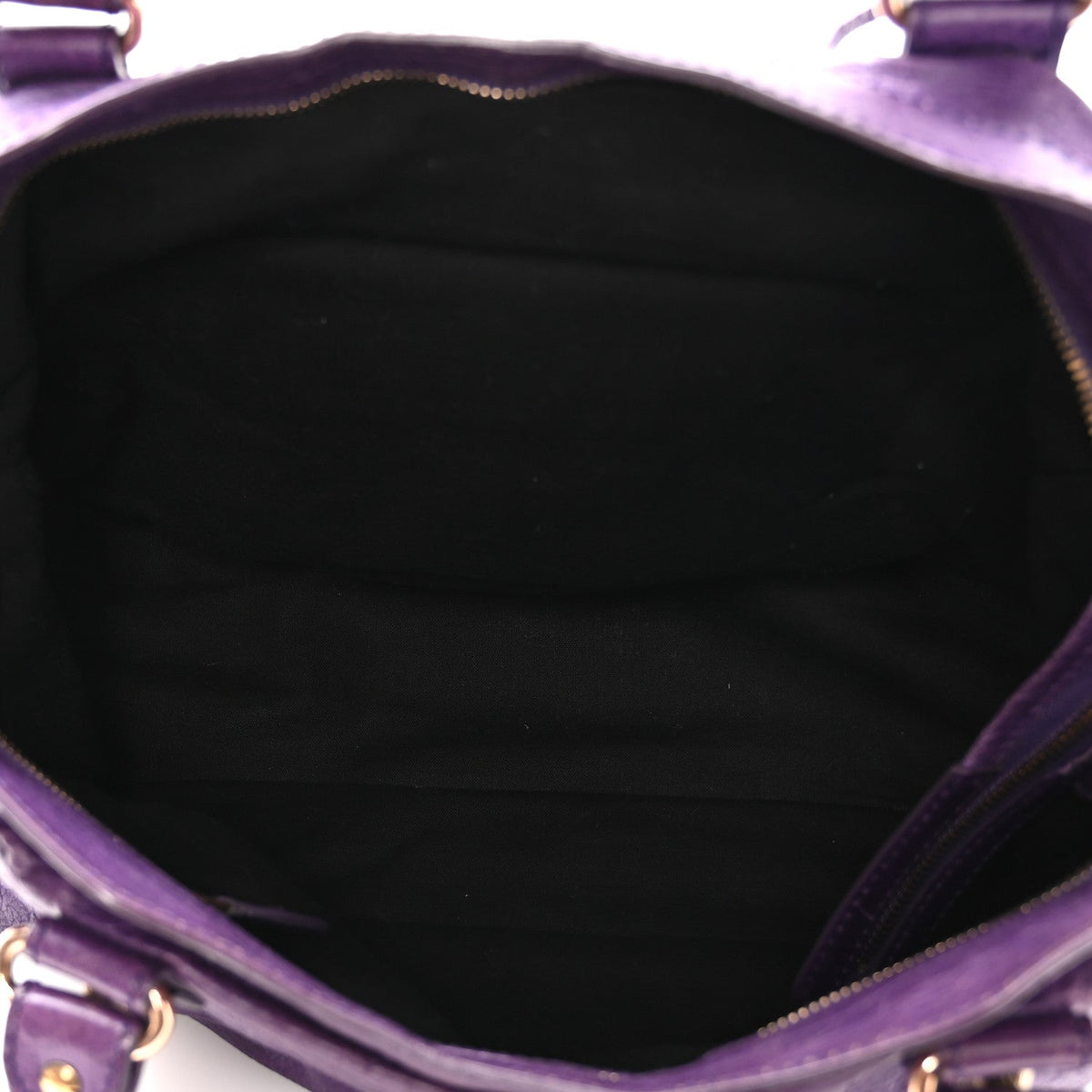 Agneau Giant 12 Rose Gold Hardware City Dark Violet