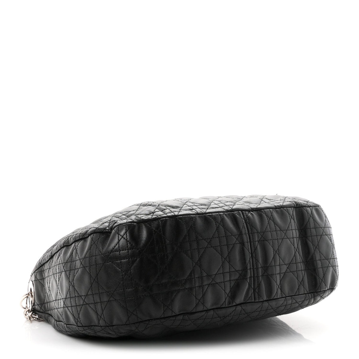 Lambskin Cannage Large Dior Soft Hobo Black