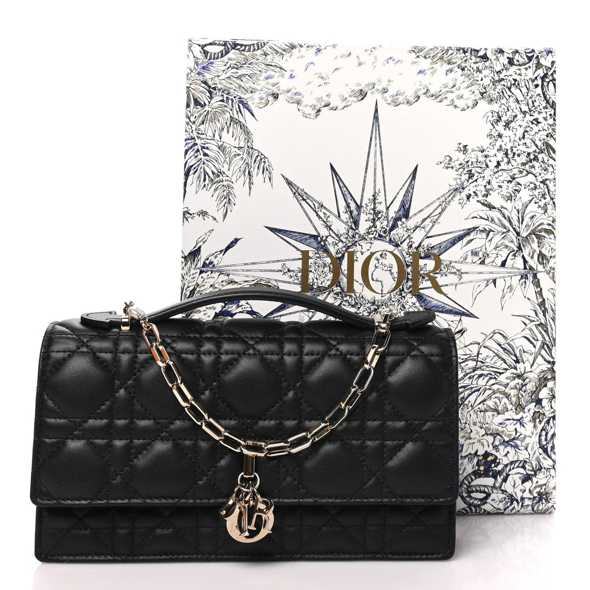 Lambskin Cannage Mini My Dior Bag Black