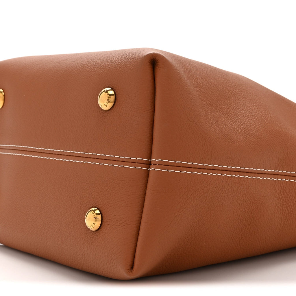 Grained Calfskin Low Key Hobo PM Cognac