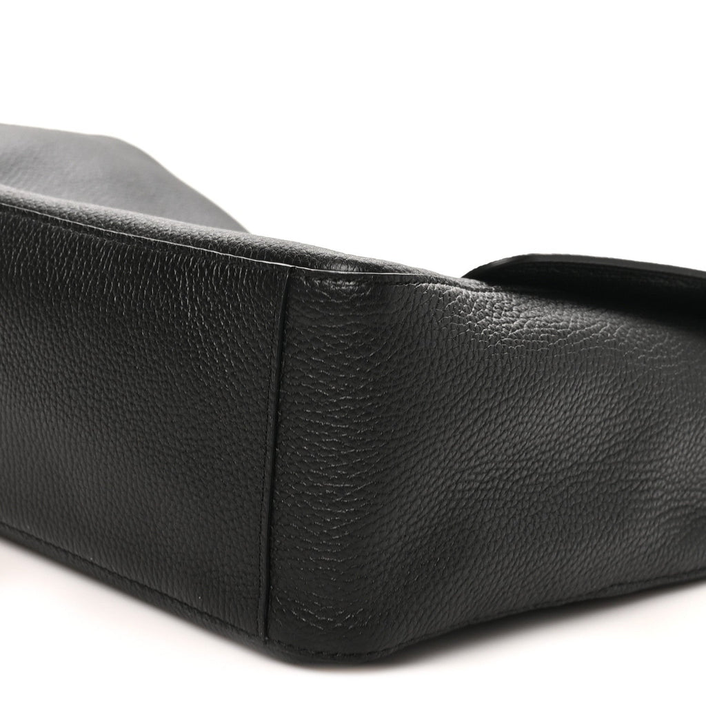 Grained Calfskin Souplissimo Maxi Flap Black