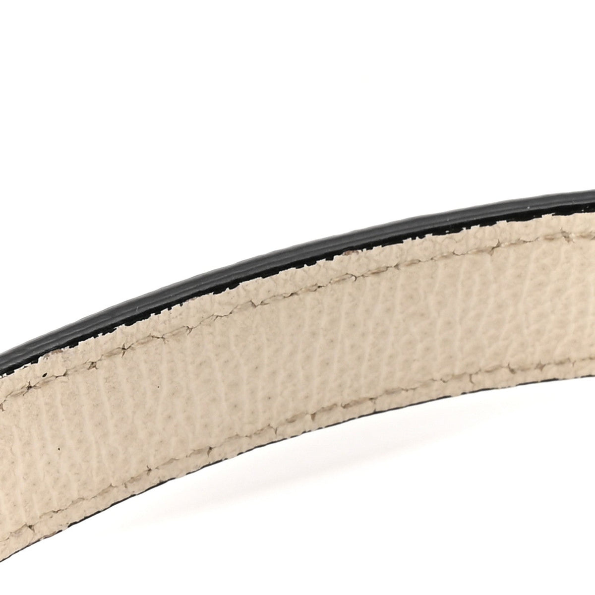 Grained Calfskin Mini Saddle Bag White