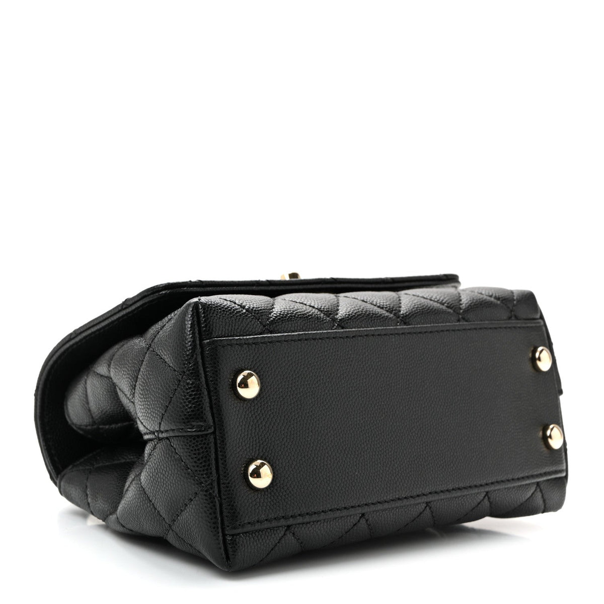 Caviar Quilted Extra Mini Coco Handle Flap Black