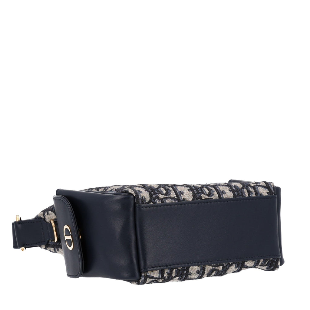 Oblique Jacquard Smooth Calfskin Mini D-Dream Blue