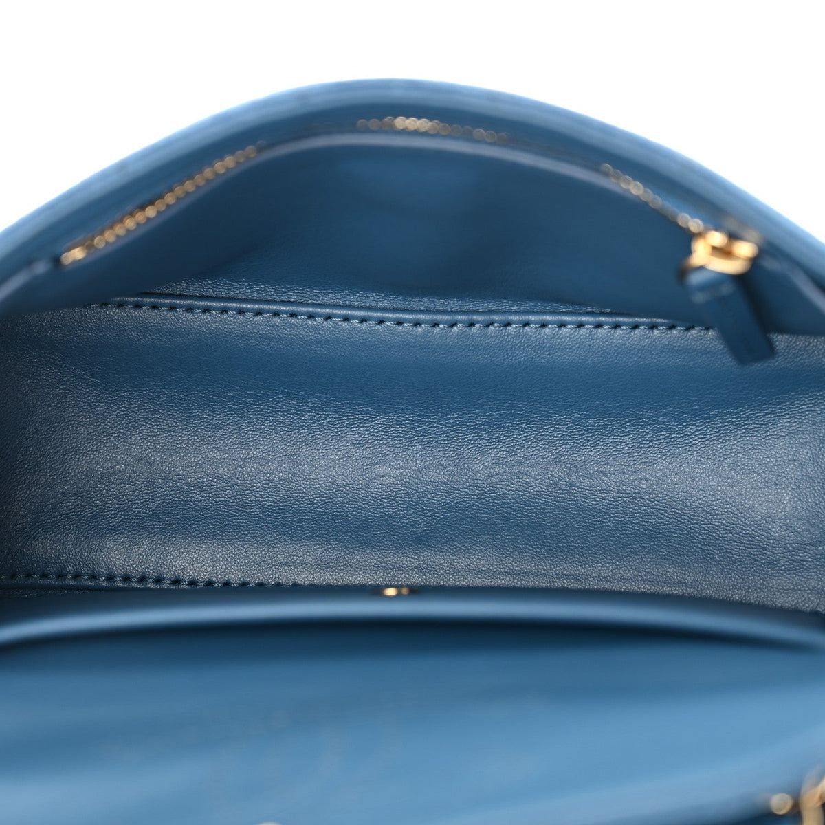 Suede Calfskin Mini Souplissimo Flap Blue