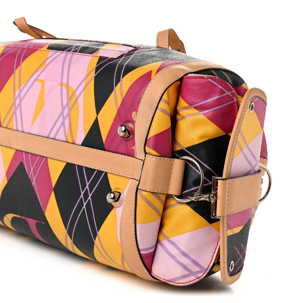 Coated Canvas Harlequin Boston Bag Multicolor