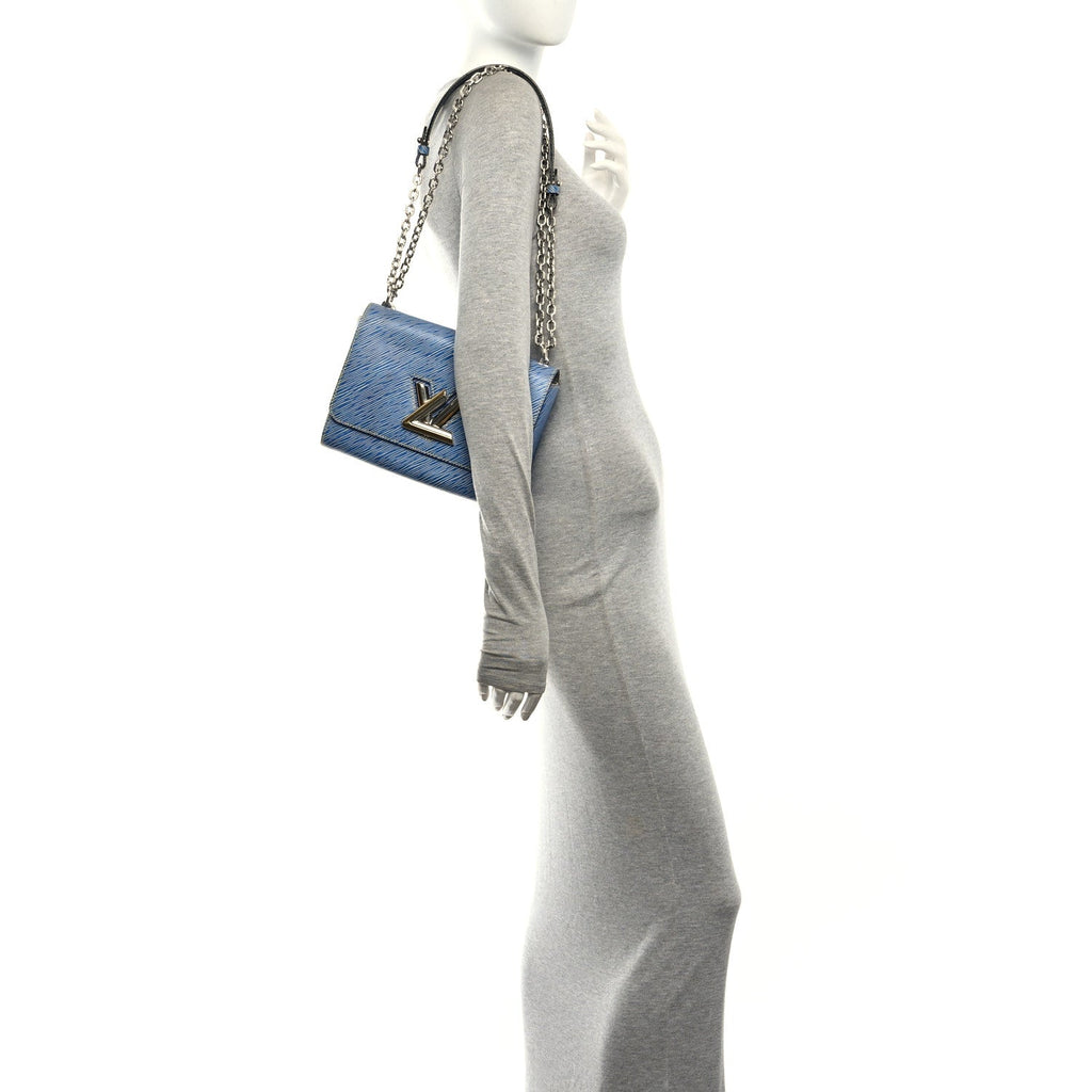Epi Twist Shoulder Bag MM Denim Light
