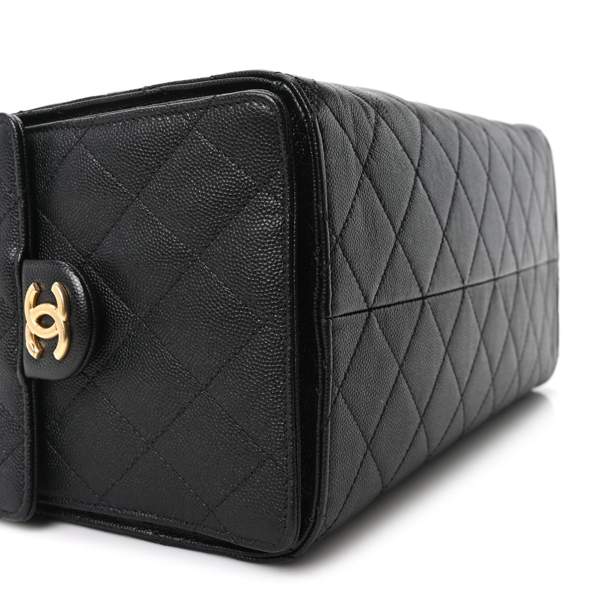 Caviar Quilted Medium Chanel 25 Handbag Black