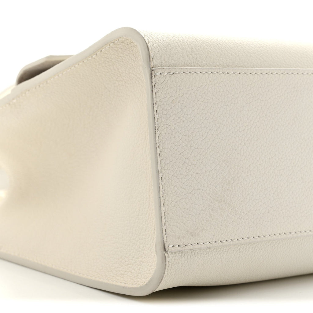 Soft Calfskin Lockme Tote PM White