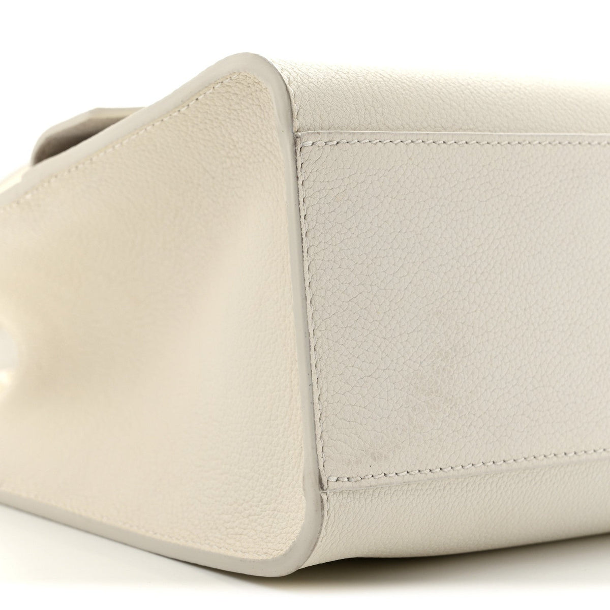 Soft Calfskin Lockme Tote PM White