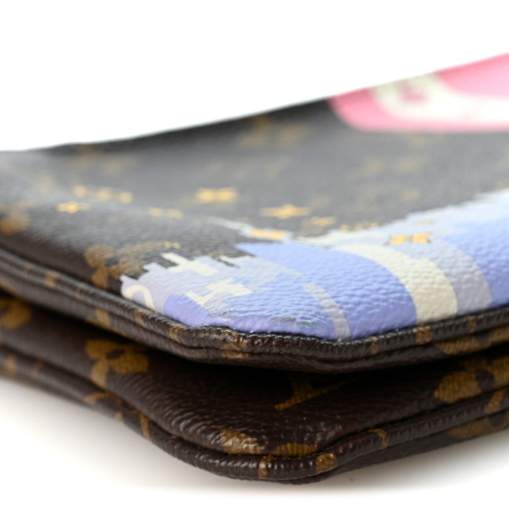 Monogram 2019 Christmas Animation Double Zip Pochette
