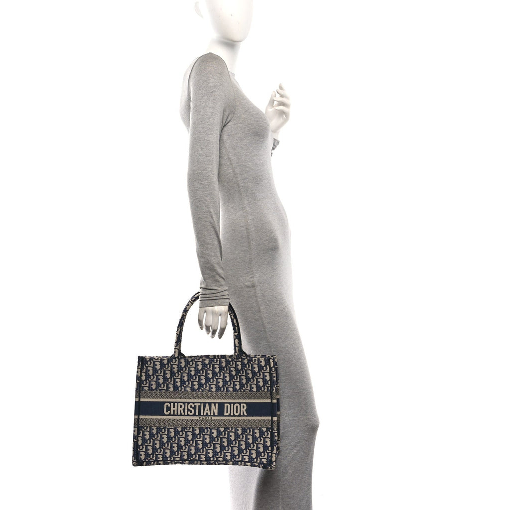 Oblique Medium Book Tote Blue Multicolor