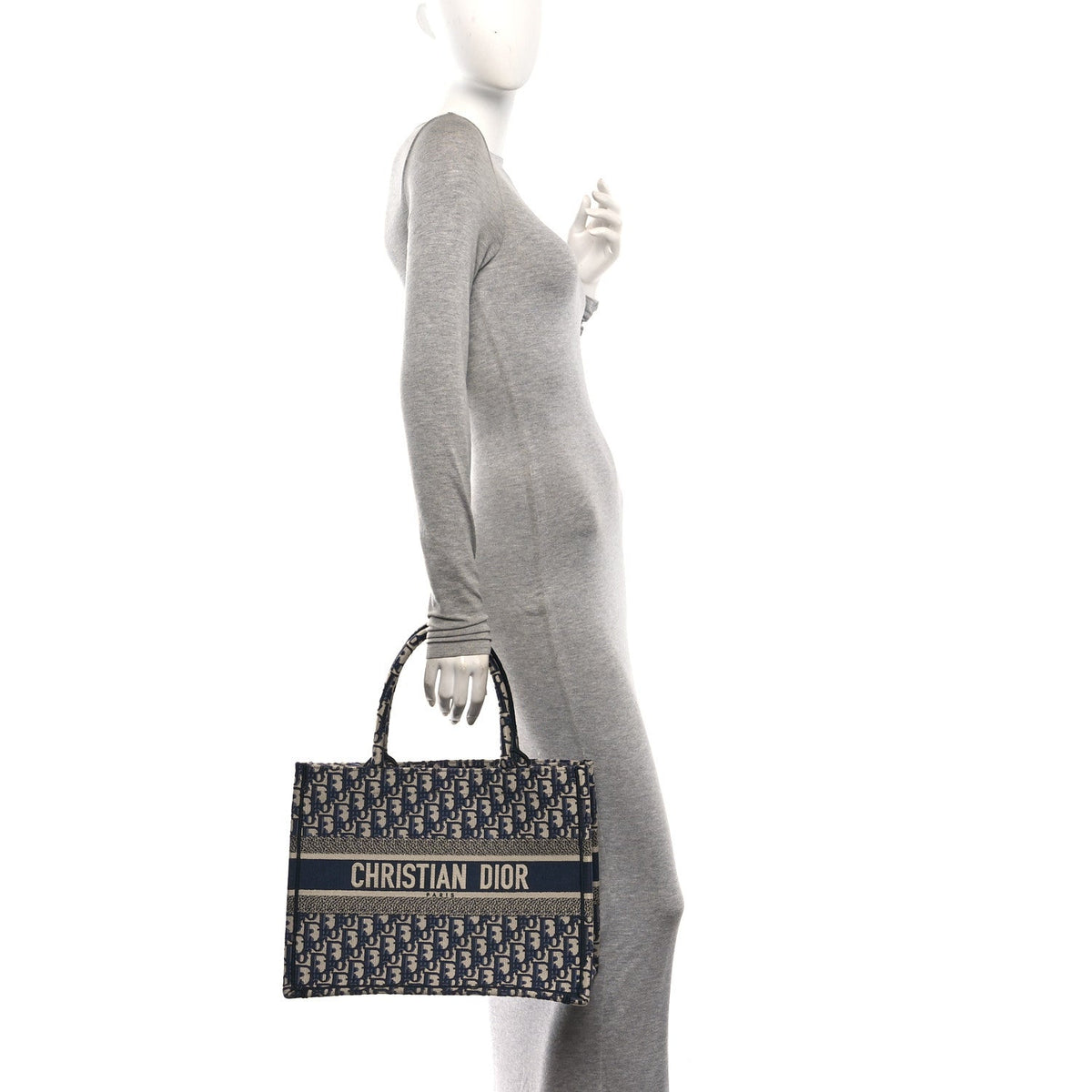 Oblique Medium Book Tote Blue Multicolor