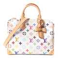 LV X TM Monogram Multicolor Speedy Bandouliere 25 White