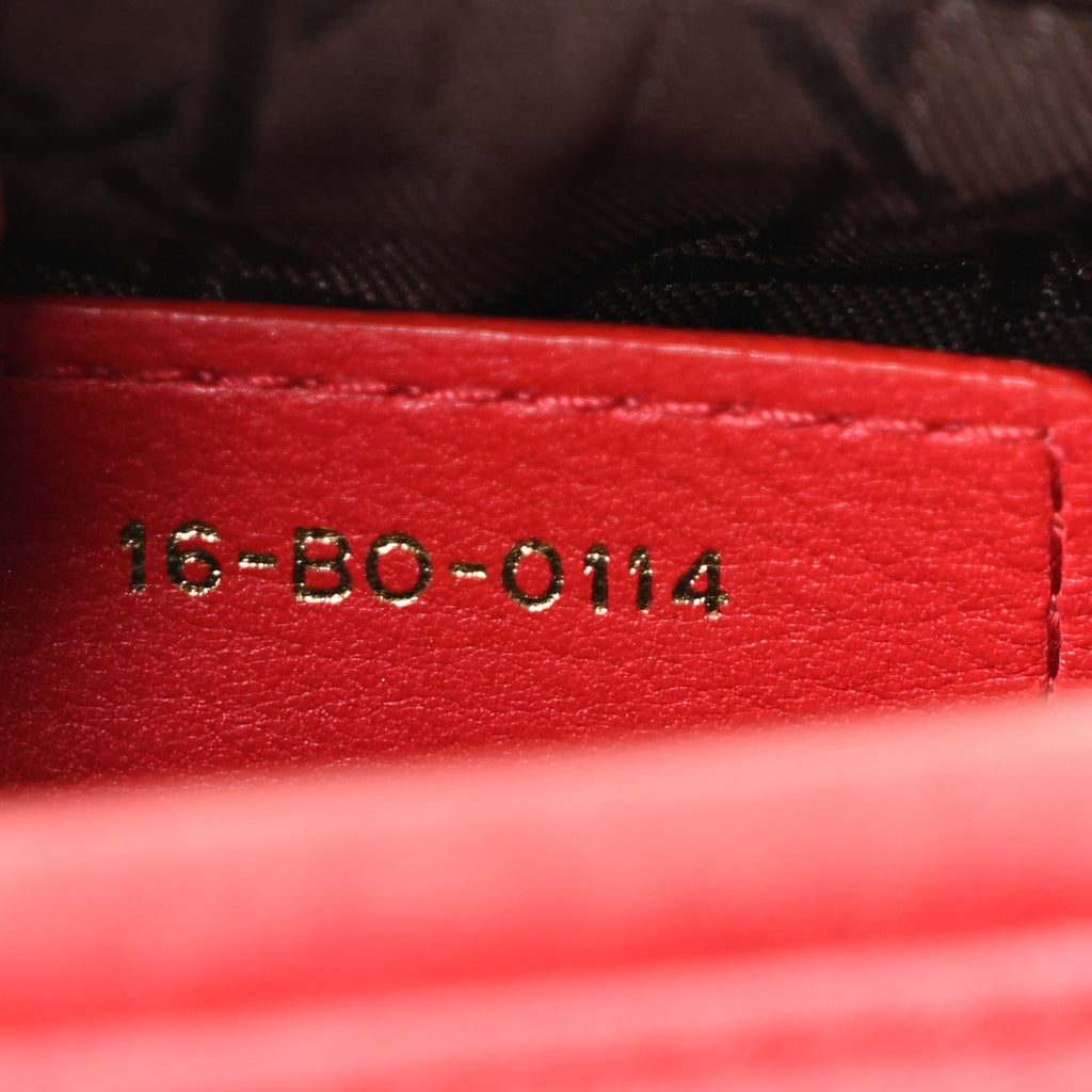 Lambskin Cannage Large Lady Dior Red