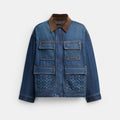 Coach Outlet Denim Chore Coat With Flannel Lining