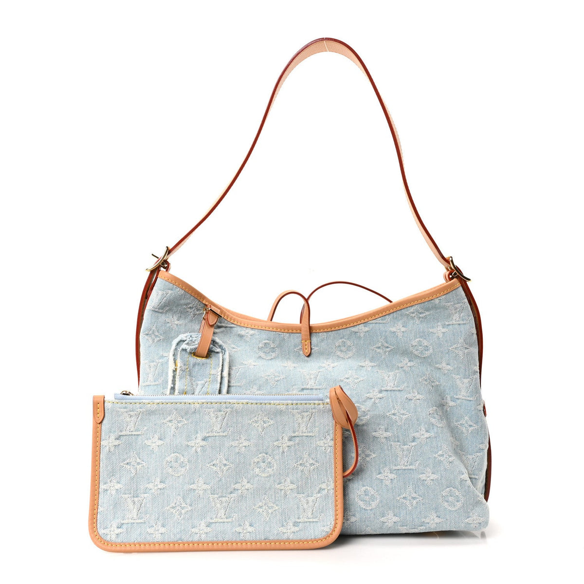 Monogram Denim CarryAll PM Sky Blue
