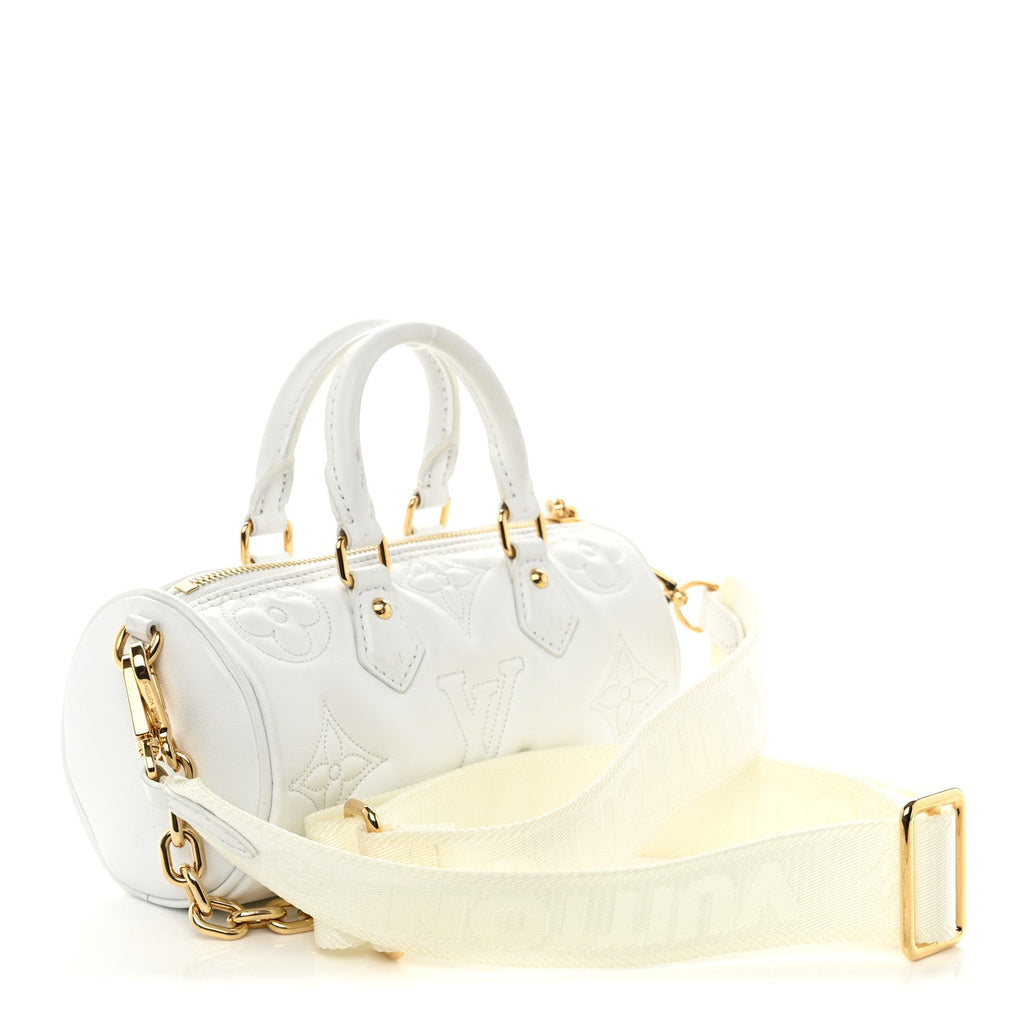 Calfskin Bubblegram Papillon BB Snow White