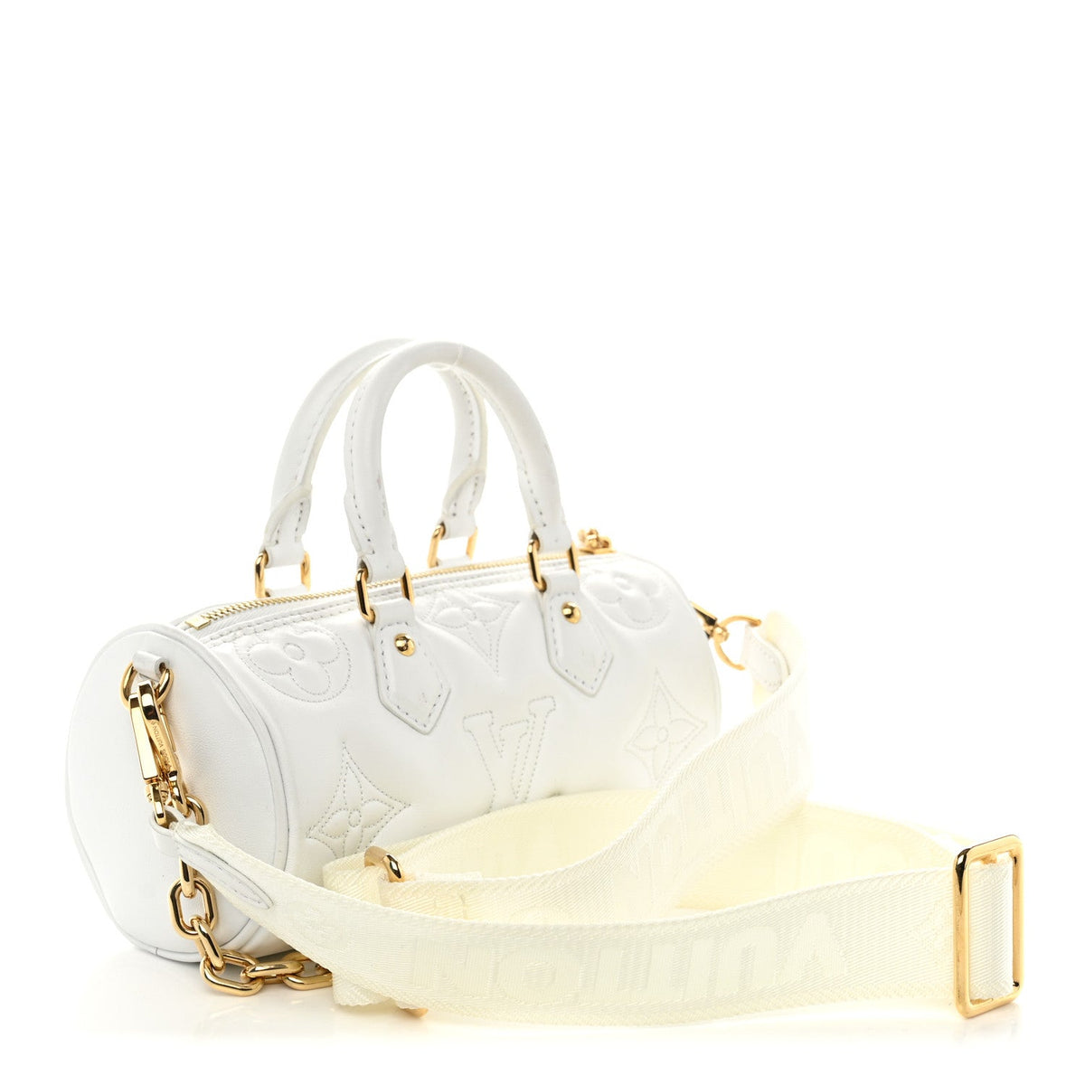 Calfskin Bubblegram Papillon BB Snow White