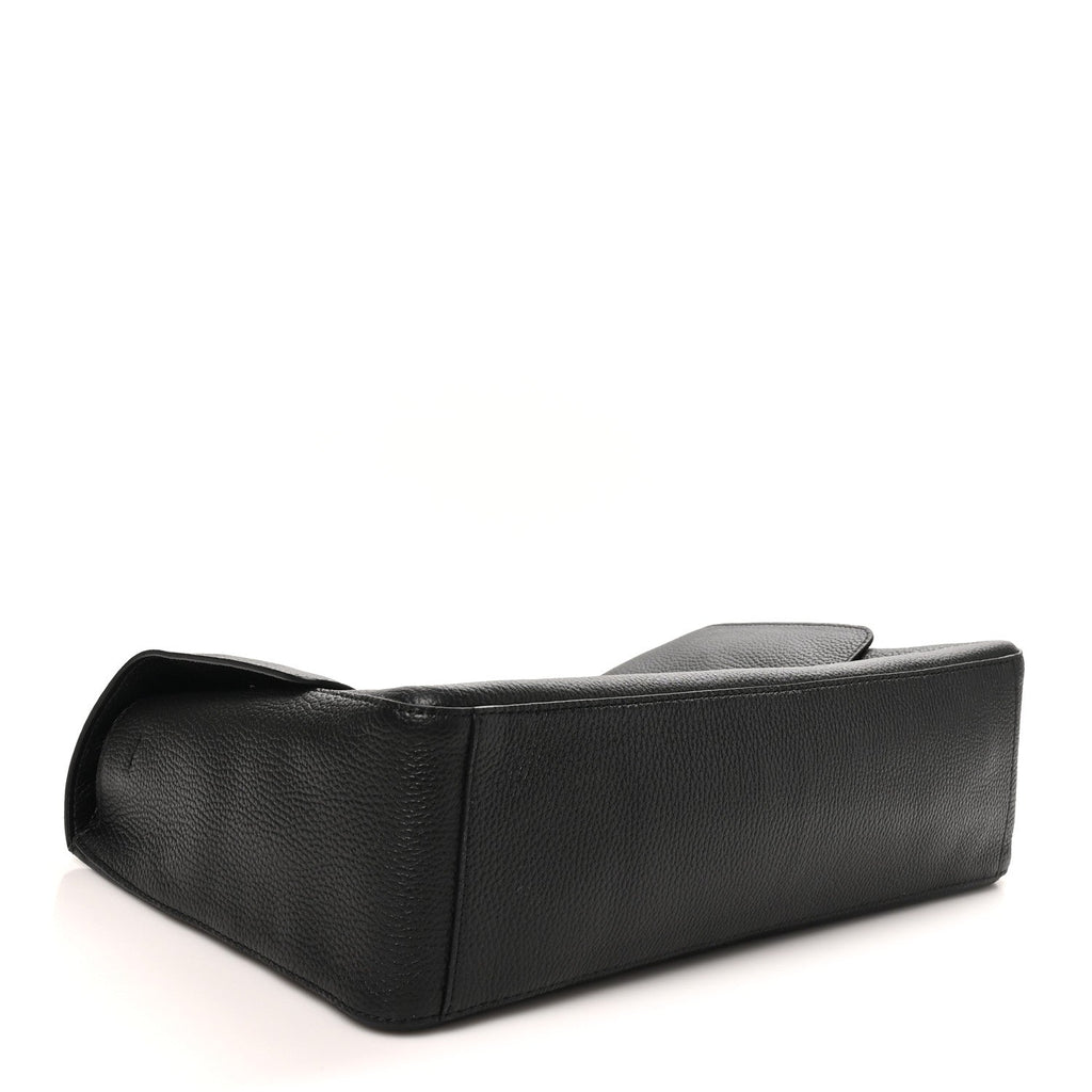 Grained Calfskin Souplissimo Maxi Flap Black