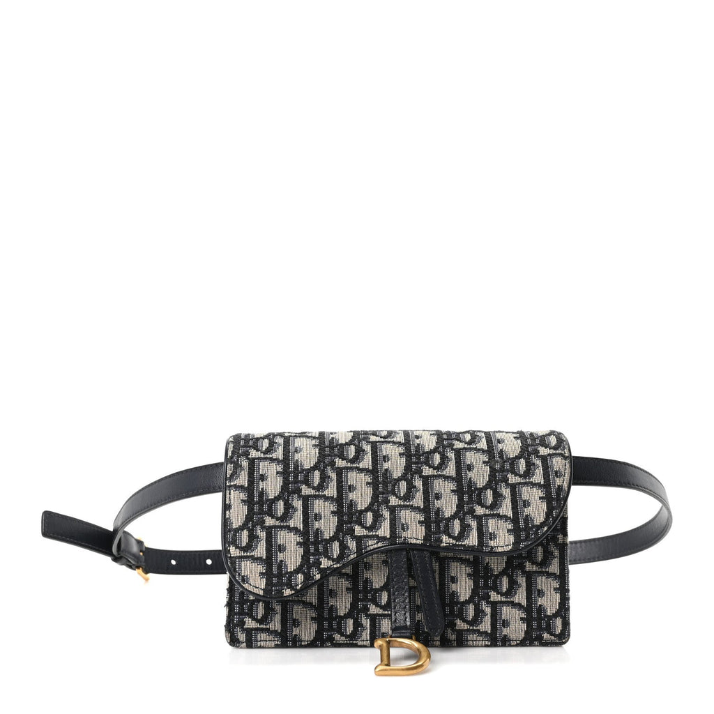 Oblique Saddle Belt Bag Blue