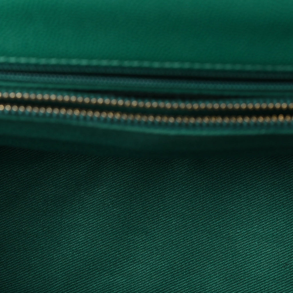Caviar Quilted Small Coco Handle Flap Green