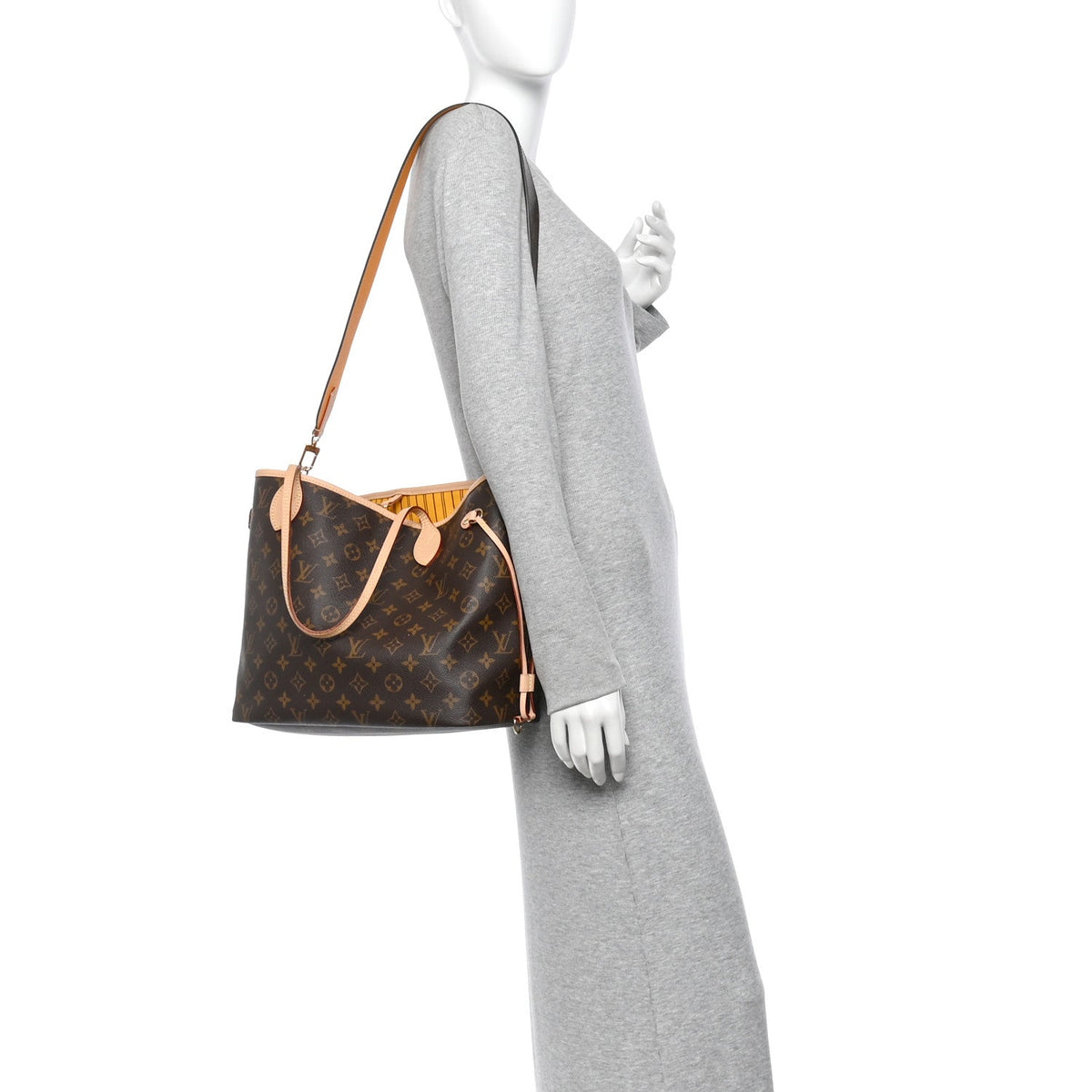 Monogram Inside Out Neverfull Bandouliere MM Jaune Safran