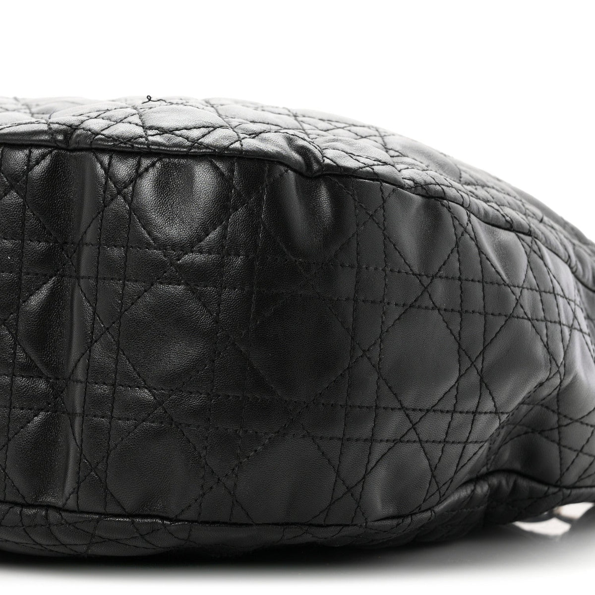Lambskin Cannage Large Dior Soft Hobo Black