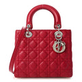 Lambskin Cannage Medium Lady Dior Dark Pink